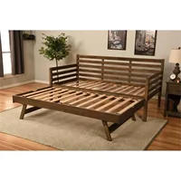 Furniture Twin to King Size Daybed with Pop Up Trundle in Wood,No Box Spring Needed, Easy Assembly,Up to 500 lbs Weight Capacity 1