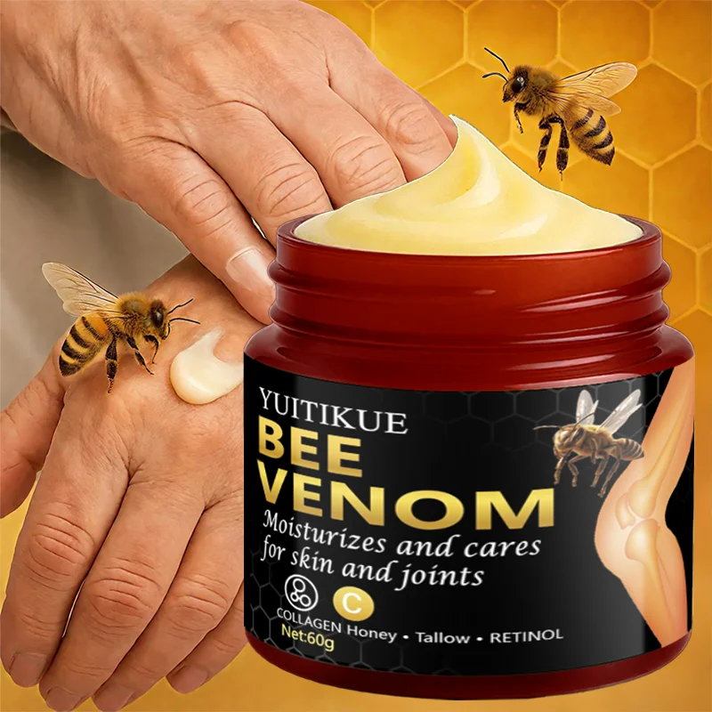 YUITIKUE Bee Venom Joint Cream - Moisturizes and cares for skin and joints. Rich in collagen, honey, tallow - retinol.