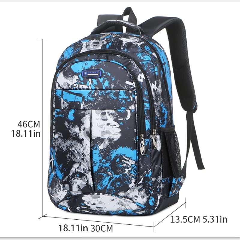 Men's and women's large capacity travel backpacks, adjustable shoulder straps, multi compartment business and backpack, travel b