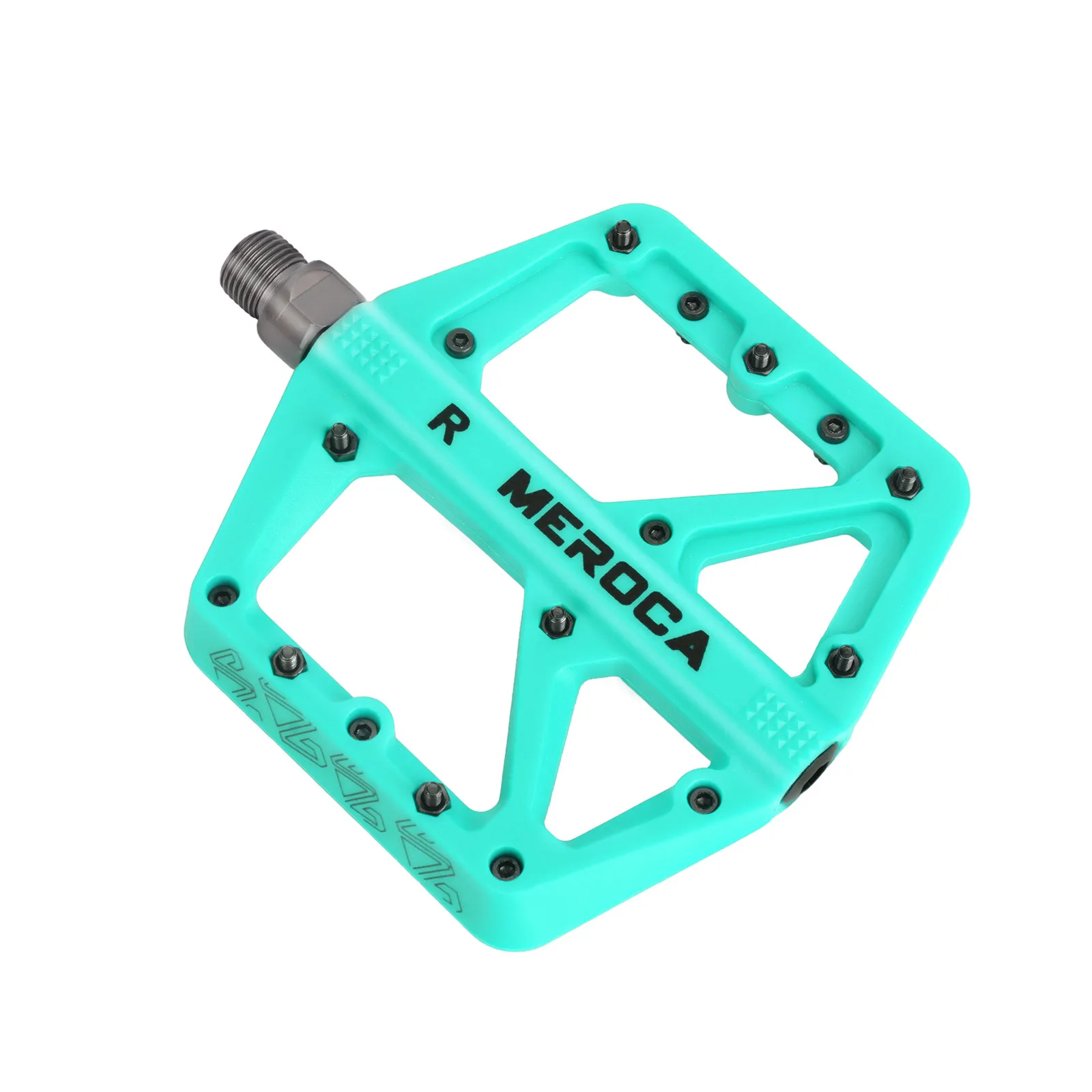 MEROCA Bicycle Pedals Anti-Slip High Strength Nylon Pedal Widened Large Tread Smooth Bearing Durable Design for Mountain Bike