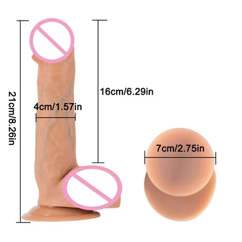 Silicone Dildo Realistic 1:1 Sex Toy for Women Soft Dildo Realistic with Suction Cup Huge Dick Artificial Fake Penis Godemichets 6