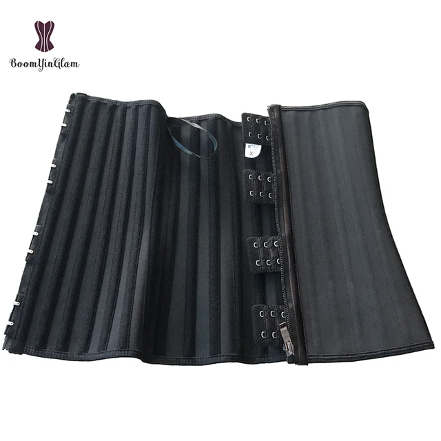 Black Cream 3 Hook And Eye 25 Steel Booned Latex Waist Trainer Fajas Girdle Sashes Waistband Plus Size Underwear Corselet Women 669 black