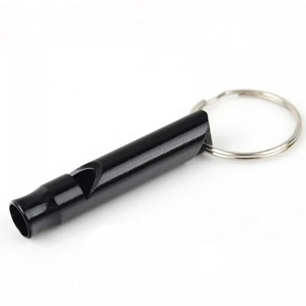 10pcs/lot Mixed Aluminum Emergency Survival Whistle Keychain Household Cat Toy Mini Size Whistles Team Gift