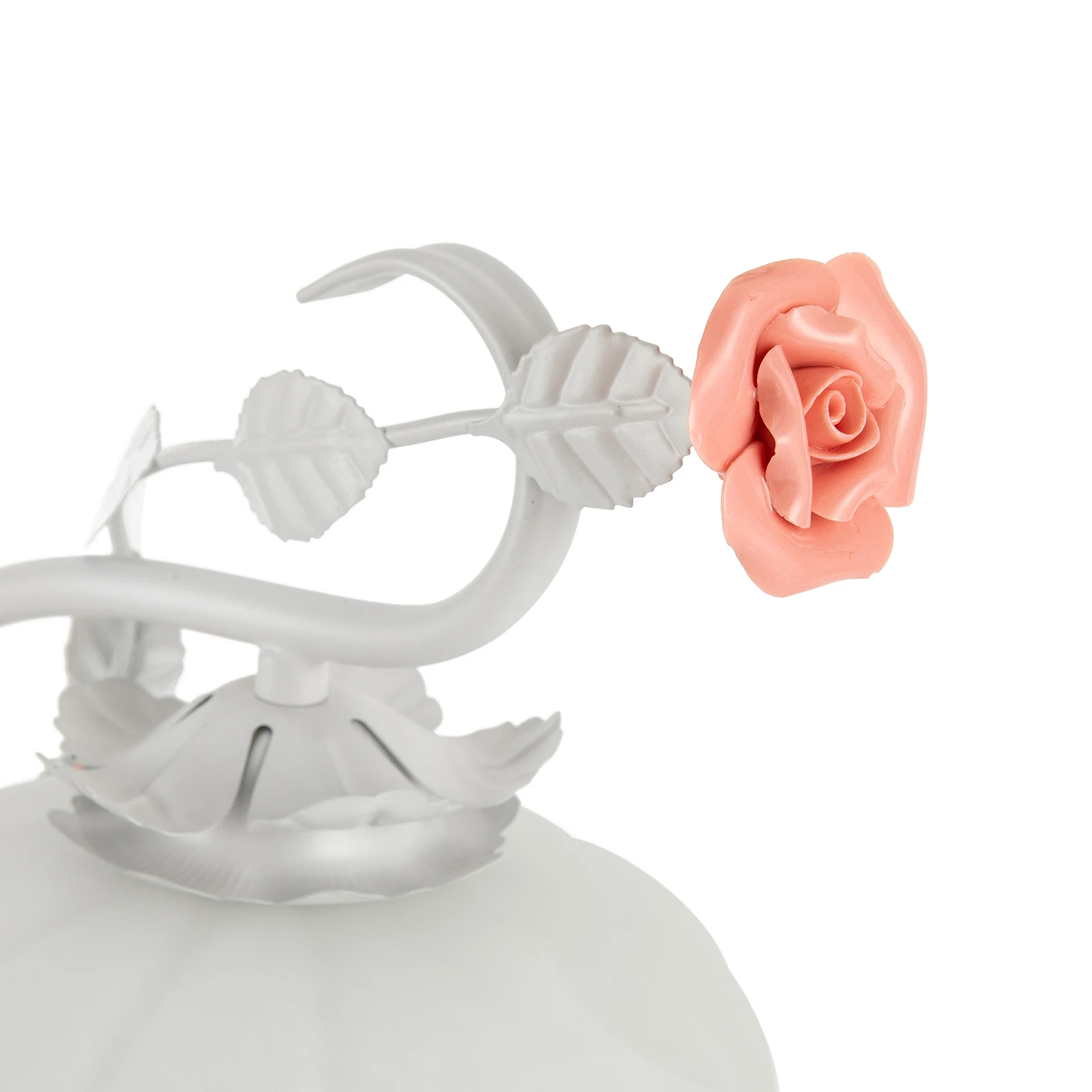 Rose Table Lamp Glass Table Lamp with 7.48 inches Wide Bent Glass Lampshade 5