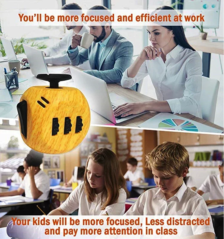 6 Sides Fidget Cube Sensory Fidget Toys for Adults and Kids with ADHD ADD OCD Autism Anxiety Anti Stress Relive EDC