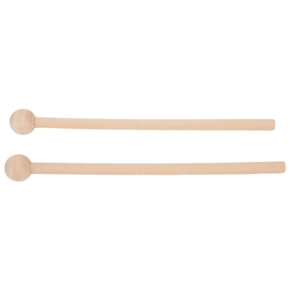 

High Quality Musical Instruments Drumsticks Mallets 19cm 2pcs Resonator Bells Wood Color For Beginners Kids Gift