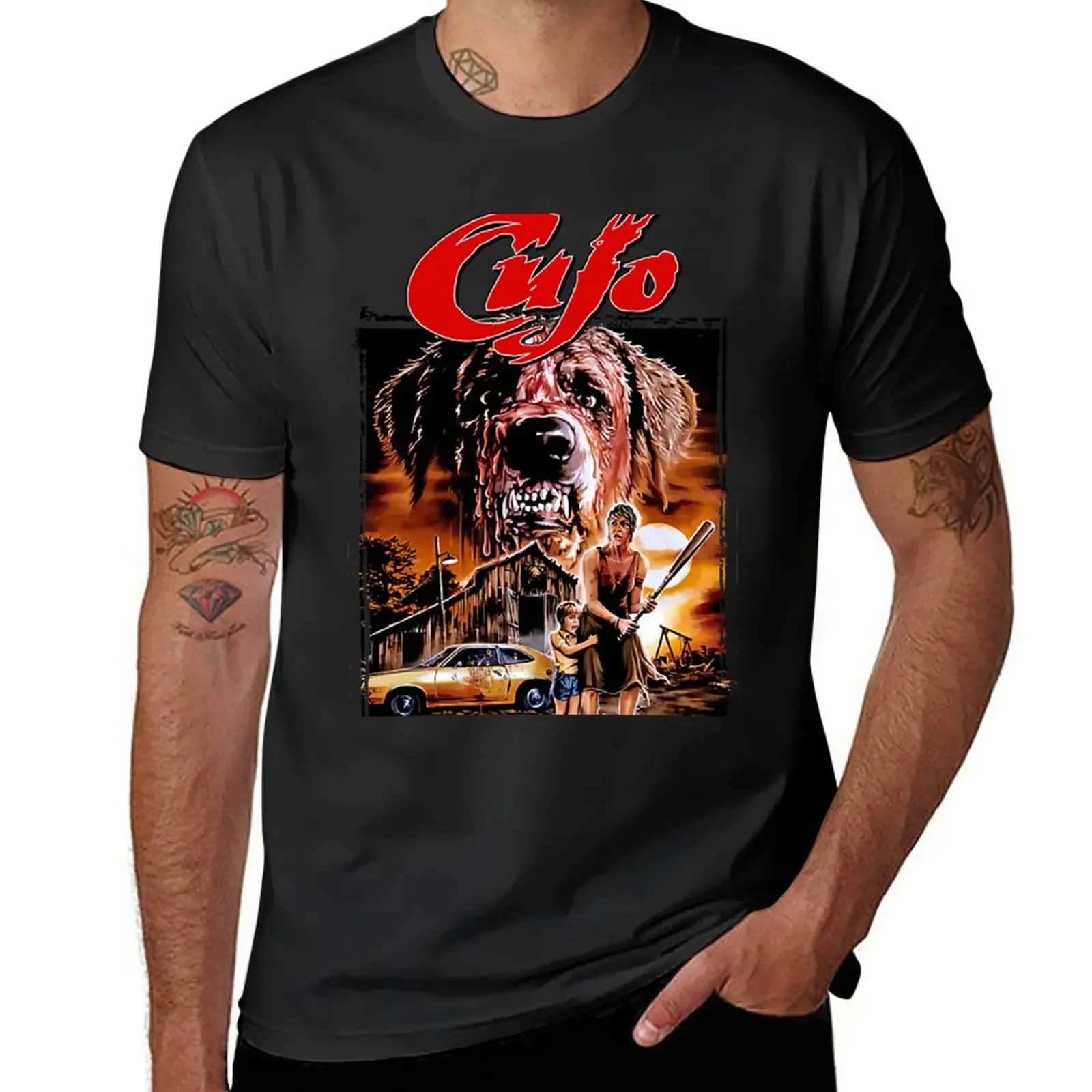 Cujo T-Shirt Ragazzi Animal Print Vintage Mens Vintage T-Shirt