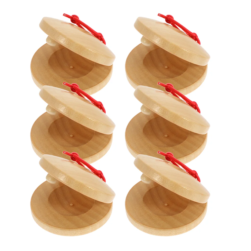 

Wooden Castanets Finger Castanet Small Percussion Musical Instruments Rhythm Castanets Portable Kids Children Toys