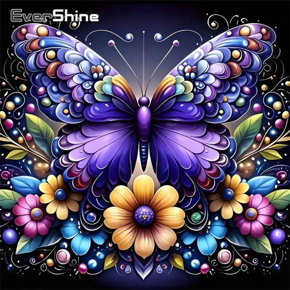 Evershine 다이아몬드 페인팅 데이지 꽃 다채로운 아크릴 공예 용품 다이아..