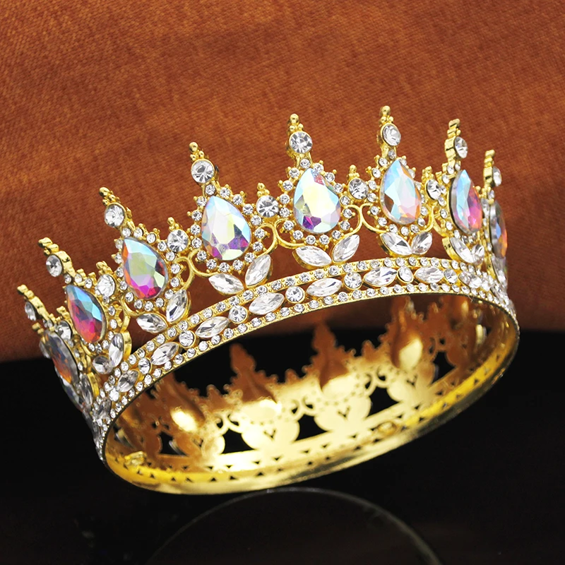 Hair Accessory Queen King Tiaras and Crowns for Birthday Party Cake Topper Bridal Wedding Girls