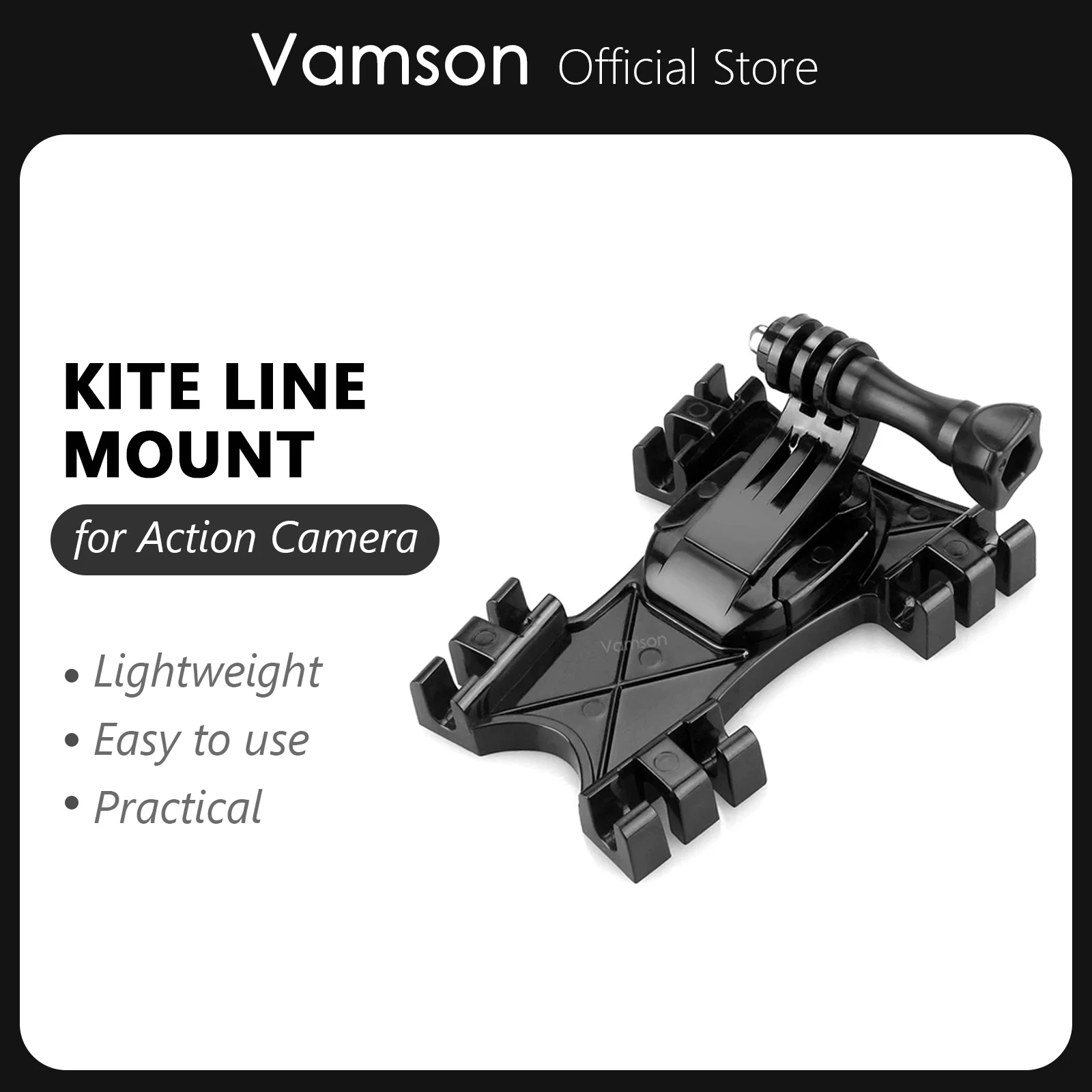 Vamson for GoPro Accessories Kite Line Mount Kiteboarding for Go Pro Hero 11 10 9 8 7 6 5 4 3 for DJI OSMO Action for Yi VP519