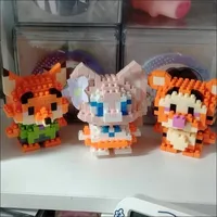Disney 108 Style Stitch LinaBell Hello Kitty Building Blocks Princess Cartoon Figrues Bricks Children's Assembly Toys Model Gift 2