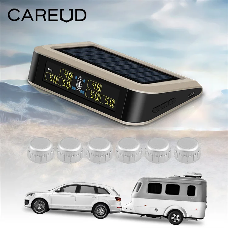 무선 타이어 압력 모니터링 시스템, RV 6 타이어 센서, 태양열 외부 센서, 트럭 트레일러 tpms