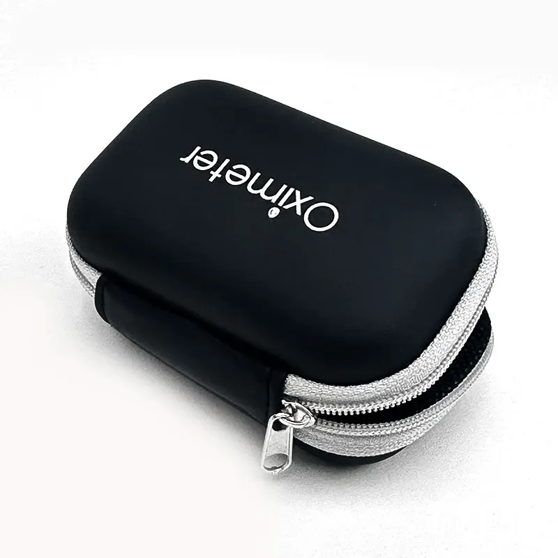 AIQUE 1 bolsa de almacenamiento de oxímetro para oxímetro de pulso de dedo diseño razonable cubierta protectora de espacio fuerte bolsa de soporte duro con cremallera