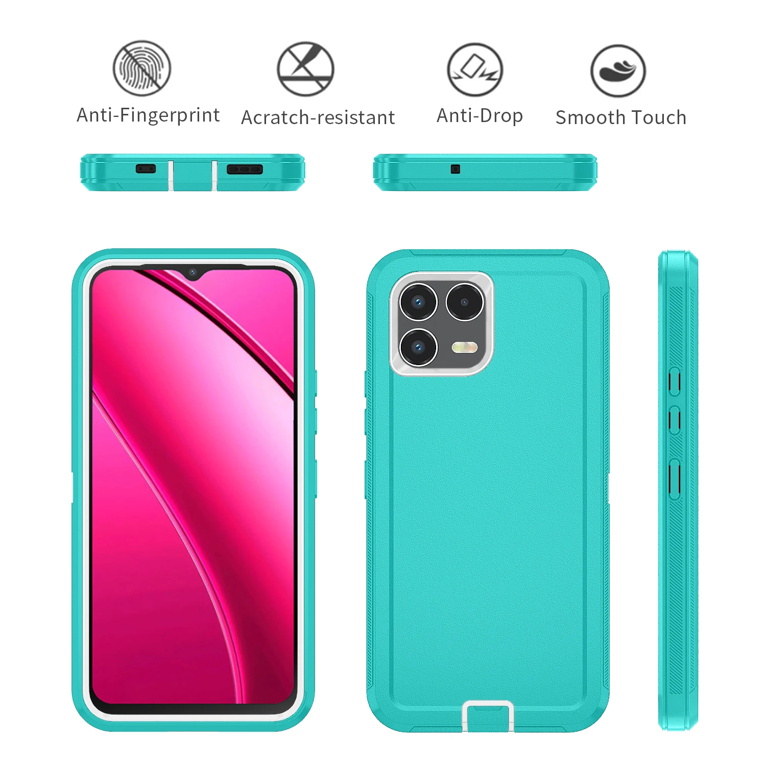 Triple-Layer Armor Protection Case - Durable Heavy Duty Shockproof Defender Cover