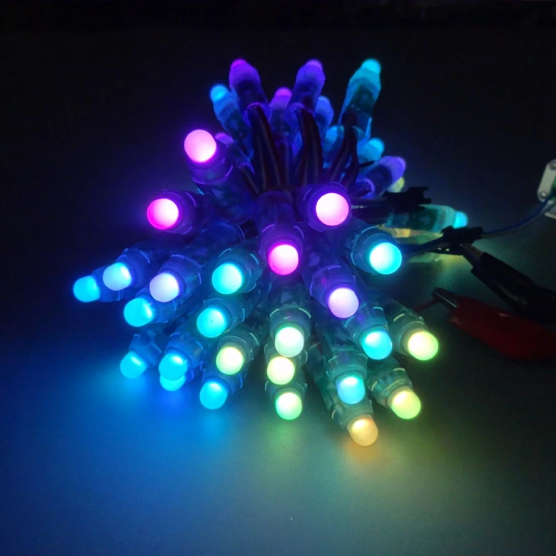 풀 컬러 LED 픽셀 조명 모듈, DC 5V IP68 방수, RGB 2811 1903 IC 디지털 LED 크리스마스 조명, 500 개, 12mm, WS2811
