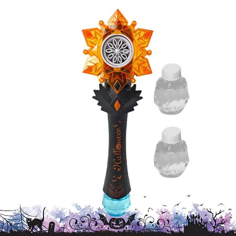 

Halloween Bubble Blower Unique Crystal Pinwheel Light Up Bubble Stick With Music Bubble Maker For 1000 Bubbles Per Min Birthday
