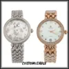Women's Watch 32.5MM MIYOTA 8215 Automatic Watch Customizable Luxury Fashion Retro Diamond Bezel Dial Hollowed Bottom Date at 6 1