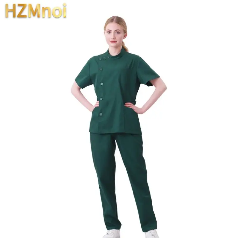 

Short-sleeved Doctor Nurse Accessories Pet Hospital Workwear Medical Uniforms Dental Clinic Pharmacist Uniforms Suits Wholesale