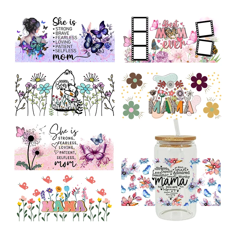 

Красивая модная женская оберточная термоклейкая пленка для стеклянных наклеек 16 унций D2764 UV DTF Libbey Cup