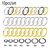 10pcs/set Small Hoop Earrings Stainless Steel Circle Round Huggie Hoop Earrings for Women Men Ear Ring Ear Bone Buckle 2