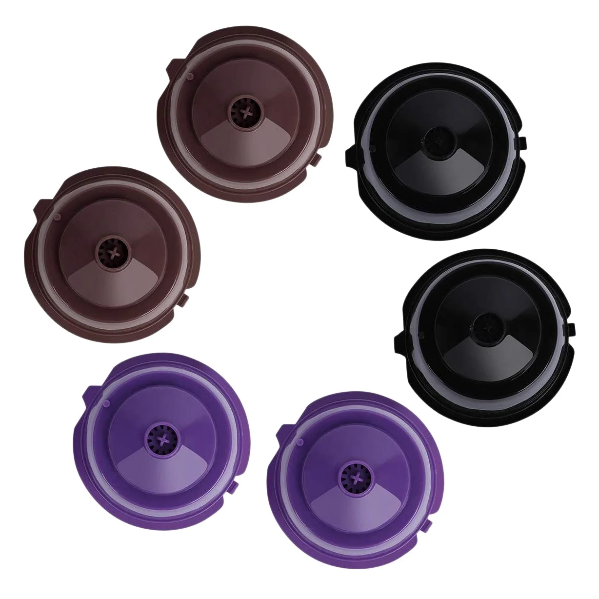 6 Pcs Reusable Colorful Coffee Filter for Dolce Gusto Refillable Coffee Capsules Capsule Shell Filter
