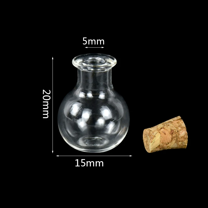 10/20Pcs Miniature Glass Bottles With Cork Clear Wishing Drifting Bottle Wedding Birthday Party Gifts DIY Decorations Glass Jars