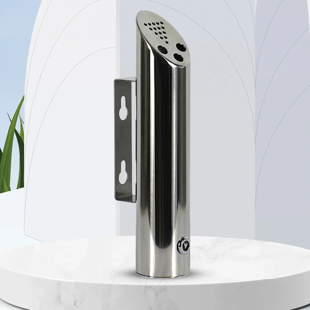 Wall Mounted Cylinder Cigarette Ash Bin Waterproof Patio Public Cigarette Ash Tray for Mall Hotel Elevator Entrance 2
