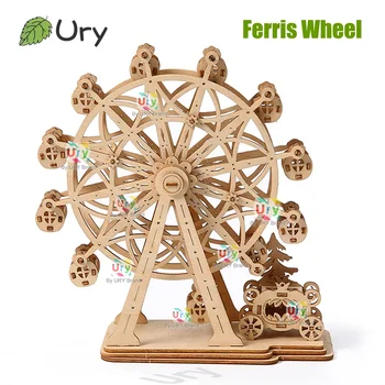 3D Wooden Ferris Wheel Puzzle – Mechanical Model 1