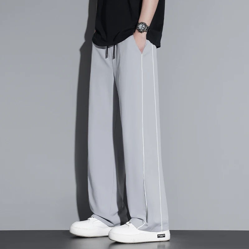 Summer ice silk thin section pants men's Hong Kong style - Image 3