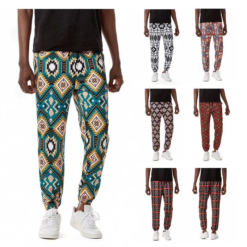 

2022 Streetwear Men Pants Casual Trousers African Camouflage Harem Fashion Hiphop Clothing Male Bottoms Graphic Flowers Print