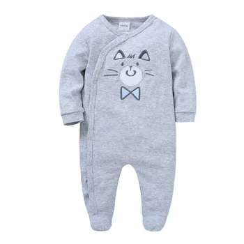 Autumn Long Sleeve Baby Boy Rompers 100% Cotton One Piece Newborn Clothes Cool Bear Design 0-12M Costume 1
