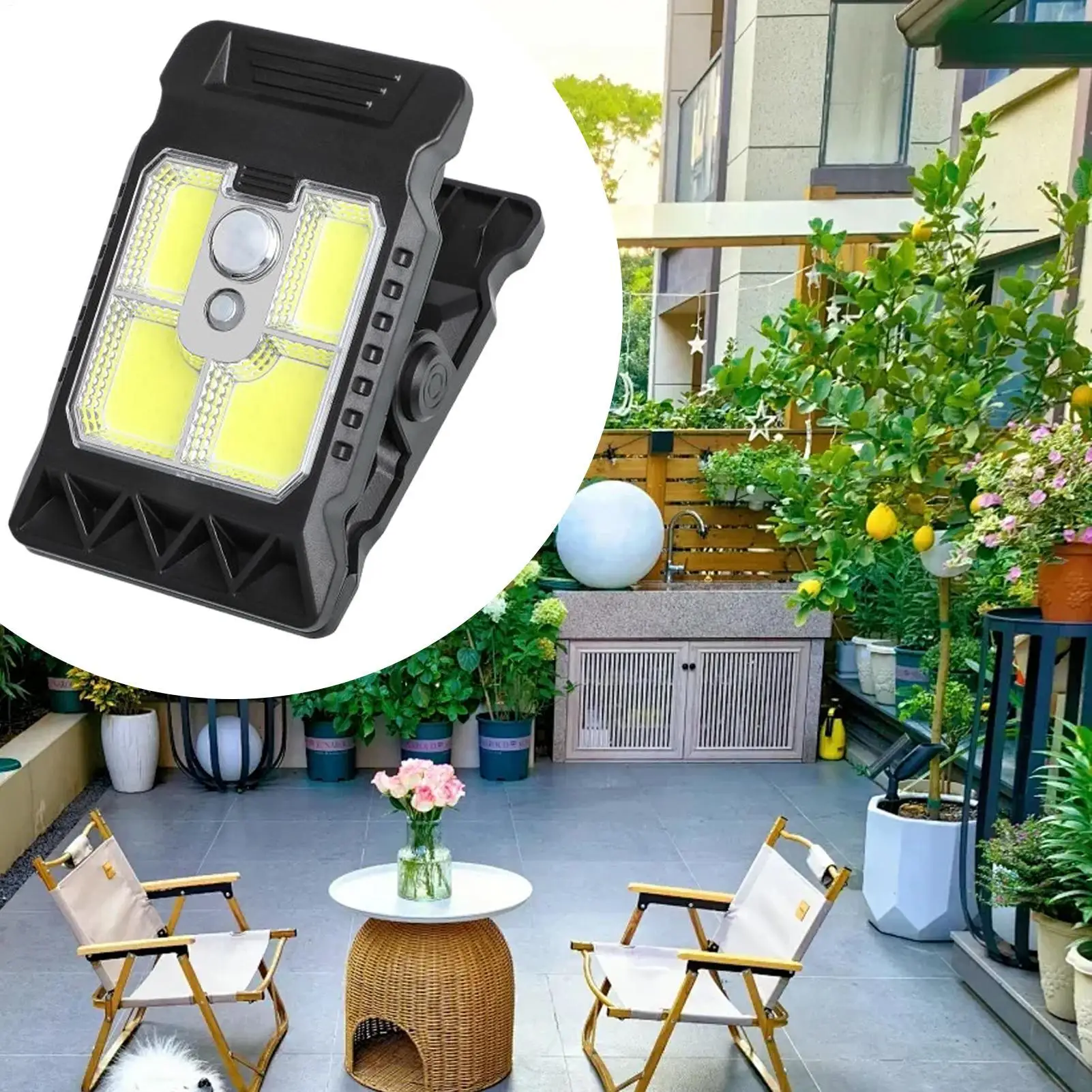Solar Powered Light Small Solar Lights for Chain Link Fence Motion Sensor Security Lighting Waterproof Small Garden Decor