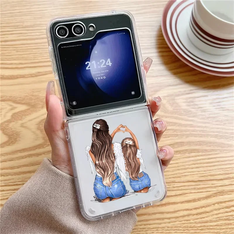 Fashion Super Mama and Dad Transparent Clear Phone Case Cover