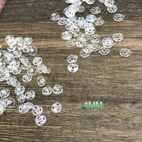 100pcs Tiny 4mm Mini Plastic Round Invisible Snap Button Home DIY Clothes Pajamas White Black Transparent Bag Press Buttons 1
