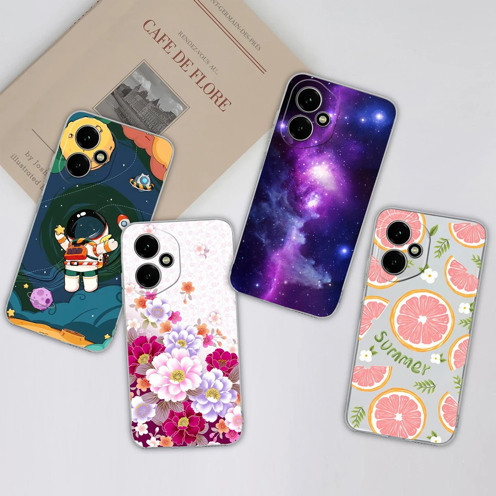Cute Astronaut Transparent TPU Silicone Phone Case - High Quality Soft Back Cover