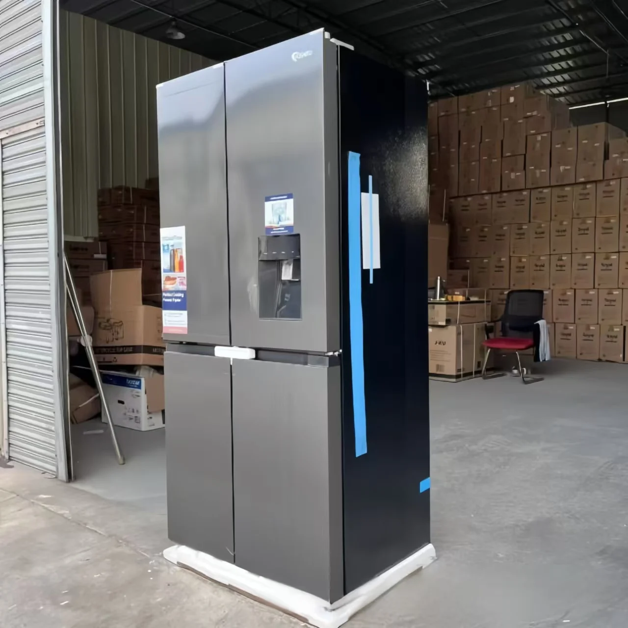 X French Large Capacity 591L Refrigerator, Cross Door Refrigerator with Water Dispenser Function, Large Capacity Factory Stock