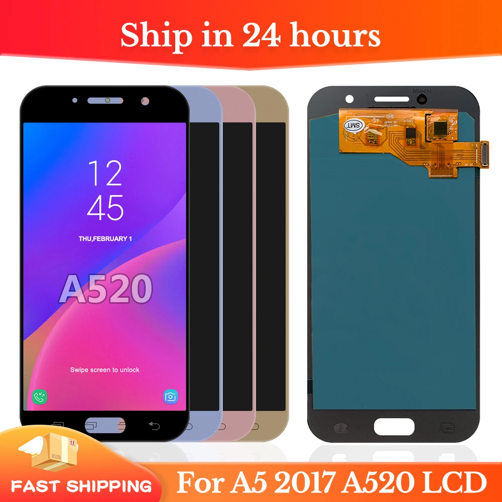 

5.2'' Original LCD For Samsung Galaxy A5 2017 A520 SM-A520F A520 LCD Display Touch Screen Digitizer Assembly Replacement Parts