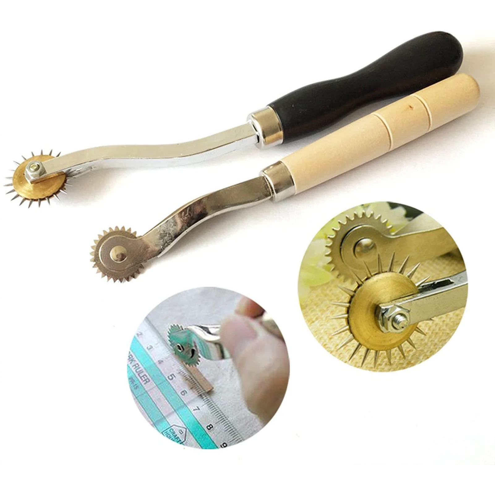 18Pcs Leather Sewing Tools Craft DIY Hand Stitching Kit with Groover Awl Waxed Thimble