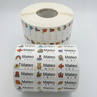 120Pcs Name Tag Sticker Customize Waterproof Stickers Children School Stationery Water Bottle Pencil Kawai Name Labels for Kids 1