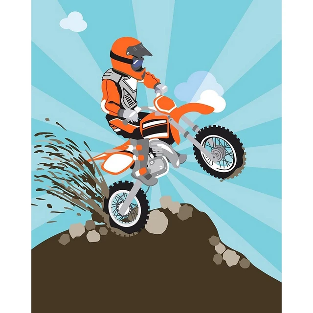 Desenhos animados Motocross Racing Backdrop para Crianças, Dirt Bike,  Motocicleta, Menino 1st Birthday Party, Decoração Banner, Cartaz -  AliExpress