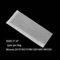 5Pcs 3”x6"  25/37/45/73/90/120/160 Rosin Heat Press Food Grade Rosin Extraction nylon mesh rosin press filter bag BD89C 1