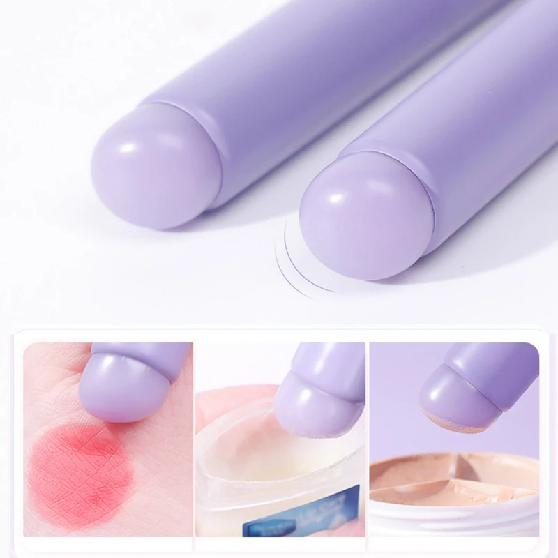 Silicone Angled Concealer Brush Like Fingertips Q Soft Portable Round Head Silicone Makeup Brush Lip Brush Lipstick Brush