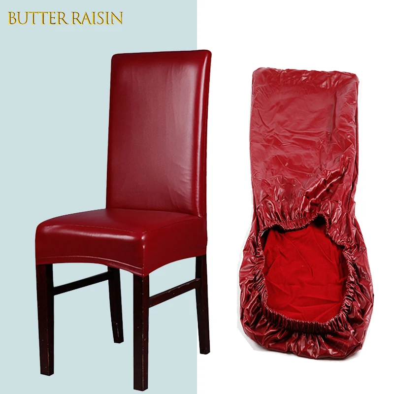 Waterproof Chair Cover Pu Leather Stretch Elastic Computer Chairs Cover
