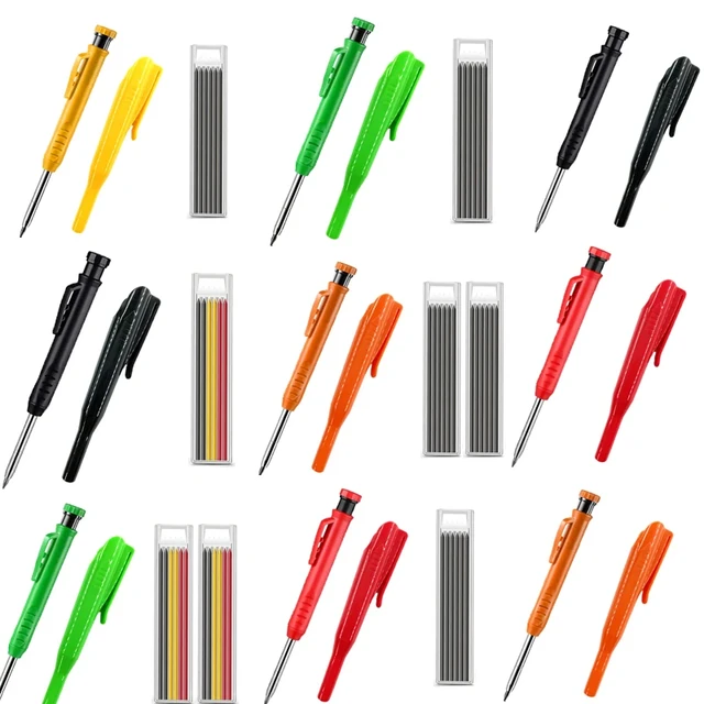 50pcs Special white pencil Point line Leather garment glass Woodworking pen  Wax lead free shipping - AliExpress