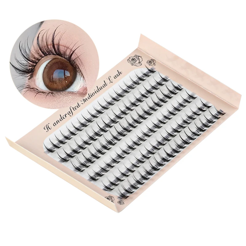 Individual Lashes 6 Rows 246 Bundles Cluster Spikes Lash Wispy Premade Russian Natural Fluffy False Eyelashes Makeup Tool Lashes 6 Individual Lashes 6 Rows 246 Bundles Cluster Spikes Lash Wispy Premade Russian Natural Fluffy False Eyelashes Makeup Tool Lashes - Image 6