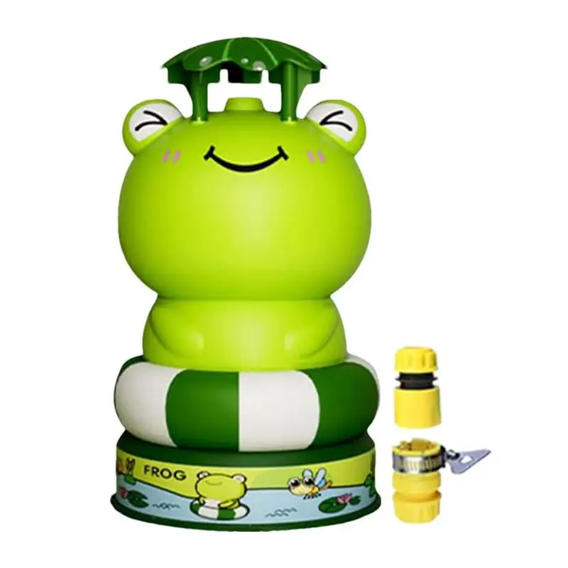 

360 Degree Spinning Frog Sprinkler Toy Backyard Rocket Sprayer Toy Pressure Water Soaker Beach Play Set Summer Water Toys