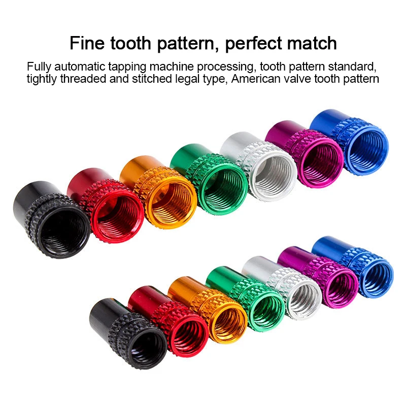 Bicycle Valve Cap Aluminum Alloy Presta/Schrader Road Mountain Bike Tire Valve Cap Dust Protection Cover 2pc