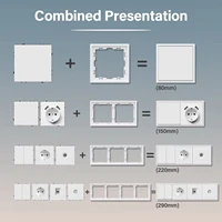 BSEED 1/2Gang Mechanical Light Switches EU Power Sockets USB Type-c Ports TV/ST/CAT6 Dimmer DIY Function Parts Plastic Frames - Image 2