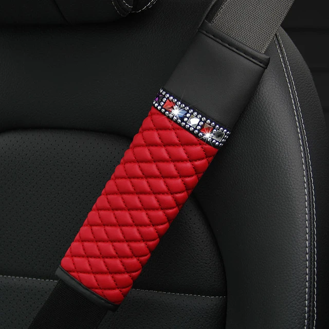 1 housse de protection pour ceinture de sécurité de voiture en cuir et  fibre de carbone : : Auto et Moto